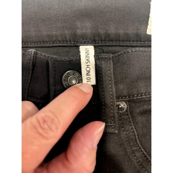 Rag & Bone 10 Inch Skinny Jeans Black High Rise Modal Blend Size 25 W1532I769BLK - Picture 4 of 9